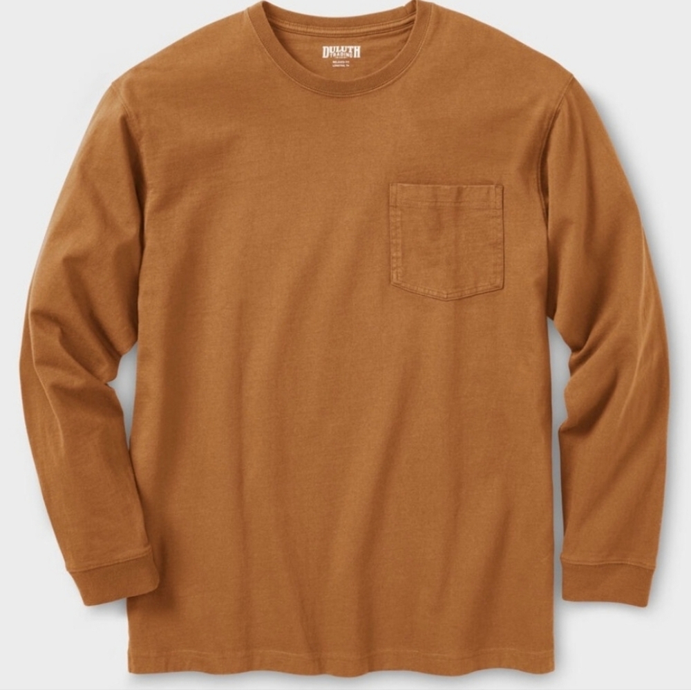 DULUTH TRADING CO Men's Brown Long Sleeve Shirt